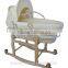 Portable Handheld Baby Crib Bedding Set The Straw Baby Cot with Wheels Cradle Bed