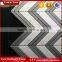 Popular Chevron shaped mixed color marble stone polished mosaic tiles