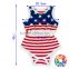 Plain Baby Clothes Soft Cotton Pentagram Pattern Design Baby National Day Romper