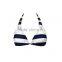OEM Custom Women Navy and White Stripe Bikini Swimwear