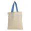 Full Color Print Cotton Tote Bag With Colored Handles - made from 6 oz. basic cotton and comes with your logo