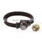 18mm Resin Fit Snap Button Bracelets Round Silver Tone At Random Flower Pattern , Knob Size: 5.5mm