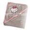 spring&summer double layer cartoon embroidered 100% cotton towel baby hooded bathrobe blanket