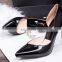 Classic Ladies Noble Sexy Lace 10 cm Round Head Waterproof T Shallow Mouth High Heels Shoes