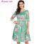 Vintage Floral Print Women Dress Autumn Winter Casual Female Long Sleeve Dresses