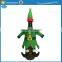 Non woven Green color cheap christmas wine bottle cover wine bottle bag