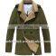 Winter stylish man coat double breasted melton wool coat lambswool lining