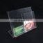 High tranparent acrylic brochure holder with business card pocket