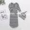 Soft wear newborn baby sleeping bag cotton stripe baby sleep gown