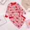 2020 autumn new girls foreign style knitted sweater short skirt two-piece suit girls middle and small children embroidered suit