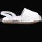 Latest ladies white snake print PU upper simple flat slippers shoes and straw sandals