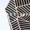 Modern Nordic Handmade Zebra Geometrical Shape Matte Black White Decor Ceramic Flower Vase