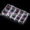 Wholesale High Quality 500PCS Plastic Clear Half Transparent Nail Art Tip Cell Empty Storage Box Case Manicure Tool With Number