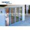Commercial white aluminium aluminum glazed door mate casement glass interior entrance door