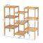 Bamboo Customizable Plant Stand Shelf Flower Pots Holder Display Rack Utility Shelf Bathroom Rack 9-Tier Storage Rack Shelving