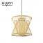 HUAYI High Selling Pendant E27 5W Modern Decoration Indoor Bedroom Bamboo Rattan Pendant Lights