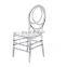 Clear plastic resin napoleon chair chiavari chair