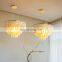 Nature White Sea Shell Bulb Lamp Pendant LED Lighting Fixture For Indoor Bedroom Hotel