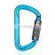 JRSGS Heavy Duty Factory Custom Durable Safety 30KN Carabiner Climbing Aluminum Screw Locking Snap Hook S7111