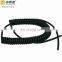 The black electrical spring wire/Coil spring cable