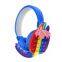 Wireless Bluetooth Kids Headphones Cat Ear Bluetooth LED Light Up Kids Wireless Headphones Over Ear With Microphone