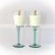blue color wax clear votive glass candle holder