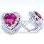 925 Sterling Silver Created Ruby Set Gemstone Jewelry Hong Kong Wholesale
