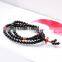 Black Agate Onyx Natural Stone Beads Necklace