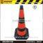 75cm Israel Standard Black Recycled Rubber Safety Cone Road Barrier