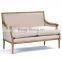 European solid wood hotel reception sofa