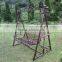 antique metal long swing hanging chair for indoor outdoor decoration