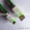 high quality braid dual color flat micro cable
