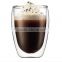 Double wall glass cup Use in a coffee shop with 250ml