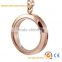 Stainless steel fashion magnetic locket coin necklace