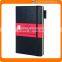 2015 good quality cheap custom leather notebook with pocket