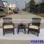 WPC ALUMINIUM GARDEN RATTAN 3PCS CHAIR SET
