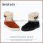 (ESW-1616) Lady leather shoes cow suede thick sole and zipper comfortable amusing warm snow boot with fur