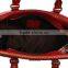 S451-A2370 red croc patter office lady leather handbags with many compartments