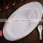 Wholesale white porcelain customize dinner oval deep plate for wedding restaurant