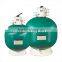 Top-mount sand filter water filtration system for swimming pool