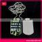 heavy-duty metal laser engraved army dog tags