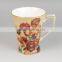 Lead Free gold rim ceramic enamel mug, coffee mug, beer mug