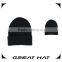 Plain Sports Winter Black Knitted Beanie