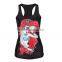 Red Hair Girl 3D Graphic Printed Women Casual Vest Camisole Top