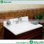 Promoted white cultured marble one piece bathroom sink and countertop
