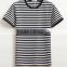 2016 fashion hot sale cheap jiangxi men black and white stripe t-shirt
