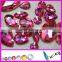 Top quality Real Rose color point back fancy crystal,jewelry rhinestones