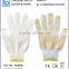 bleached white dotted cotton gloves