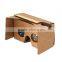 the newest DIY cardboard version VR V2.0 VR box headset case Virtual reality 3d glasses with button