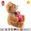 soft teddy bear toys valentine day cute toys with heart plush toy